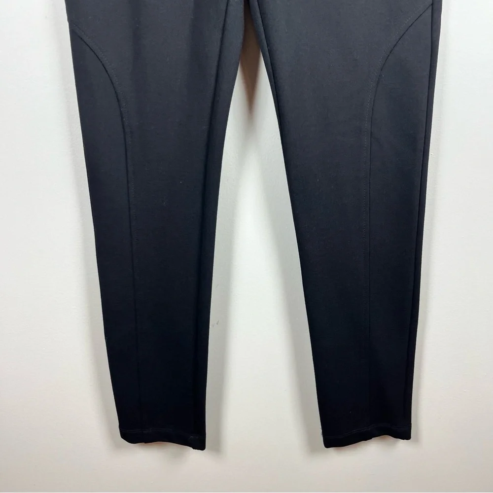 NEW CLARA SUN WOO PONTE KNIT SLIM RIDER PANT Black XS Preppy Minimalist PT1A